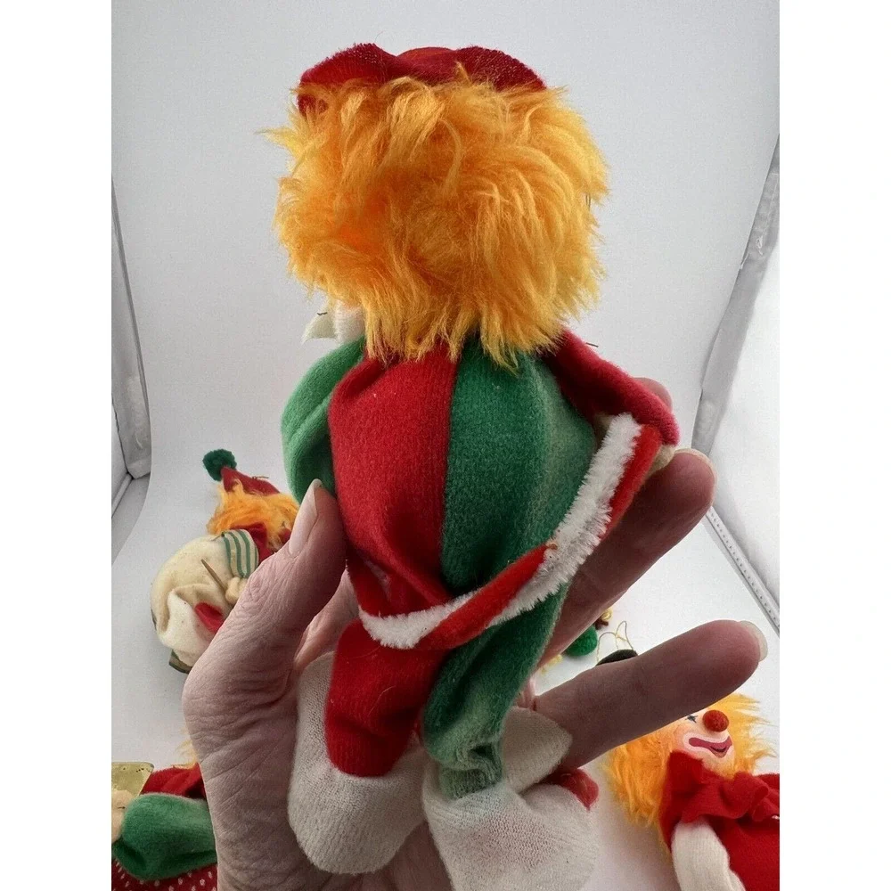Vintage Home Decorative Happy Holidays Christmas‎ Clowns Ornaments - Set of 6